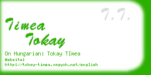 timea tokay business card